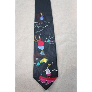 Hallmark “The Big Catch” Men’s Cartoon Fishing Novelty Silk Necktie